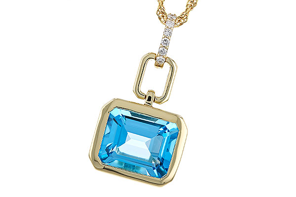 A275-12994: NECKLACE 3.26 BLUE TOPAZ 3.30 TGW (10x8MM BT)