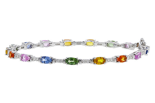 C275-11167: BRACELET 4.76 MULTI-COLOR SAPPH 5.08 TGW (7")