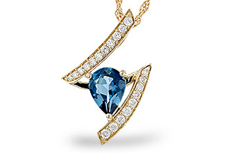 F275-10212: NECK 1.04 LONDON BLUE TOPAZ 1.23 TGW (8x6MM)