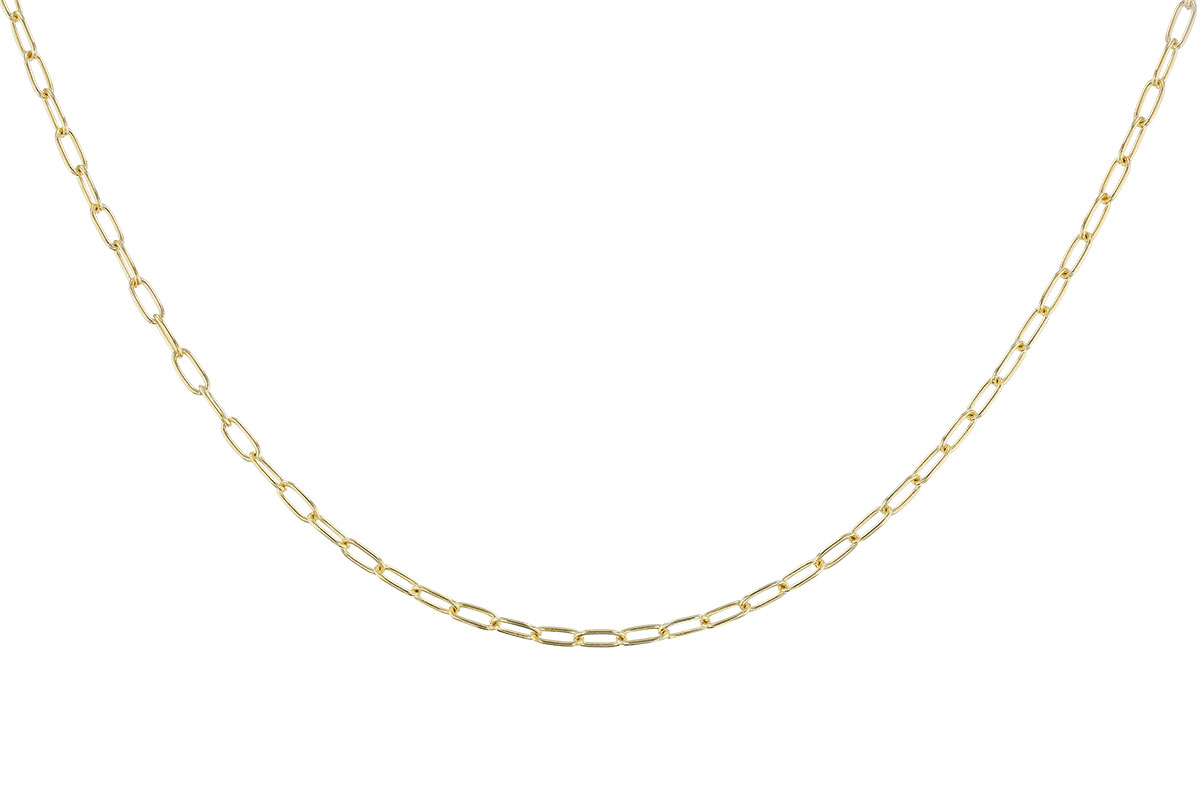 G274-23866: PAPERCLIP SM (20IN, 2.40MM, 14KT, LOBSTER CLASP)
